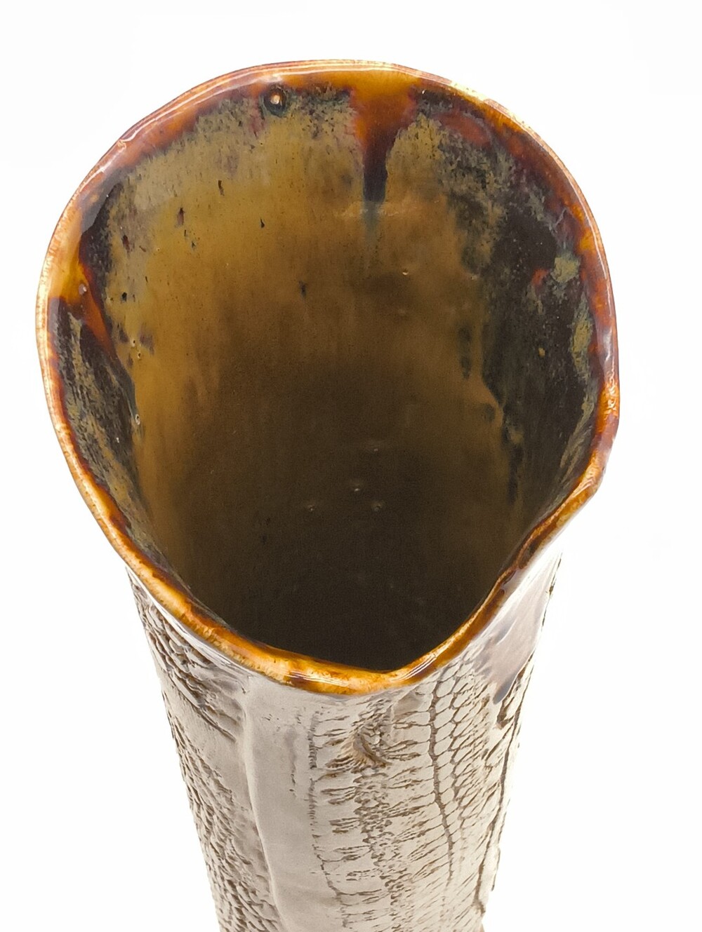 Twiddy Pottery by Colleen Diess - Handcrafted Lace Impressed Ceramic Slab Vase - Picture 13 of 13